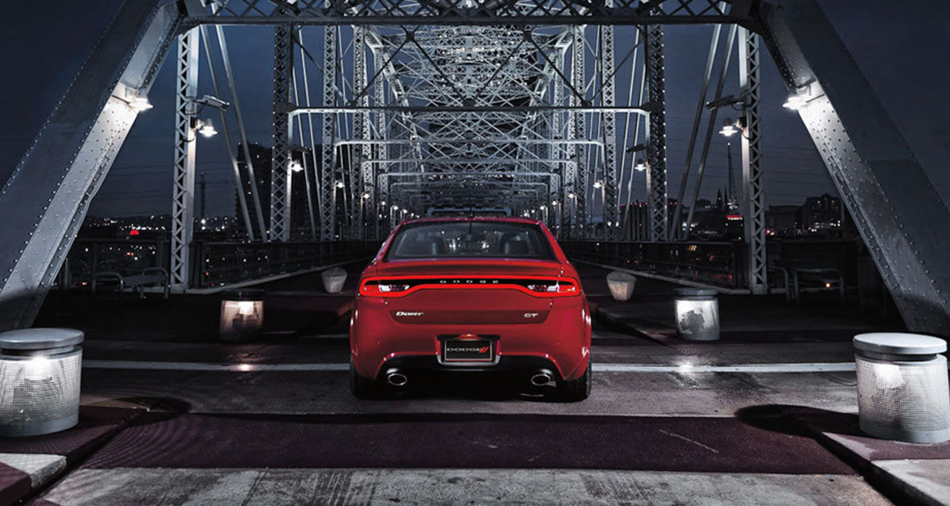 Exterior 2016 Dodge Dart Red back view
