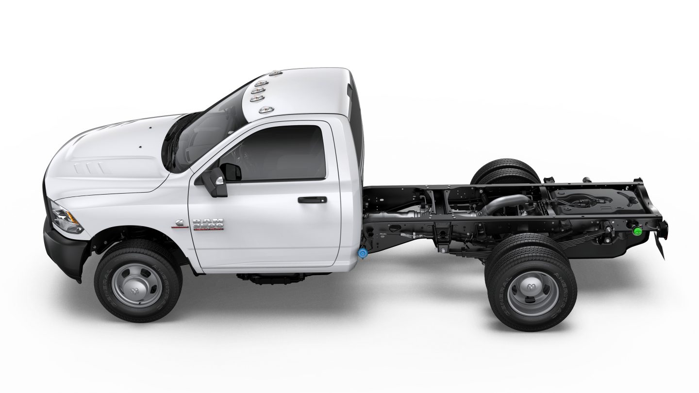 2018 Ram 3500 Chassis Cab White Exterior Side View