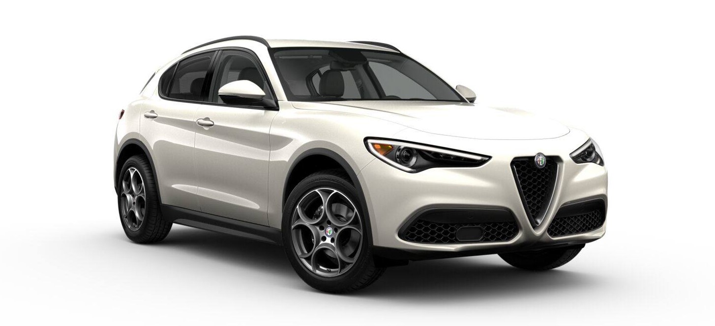 2019 Alfa Romeo Stelvio Sport RWD Front White Exterior