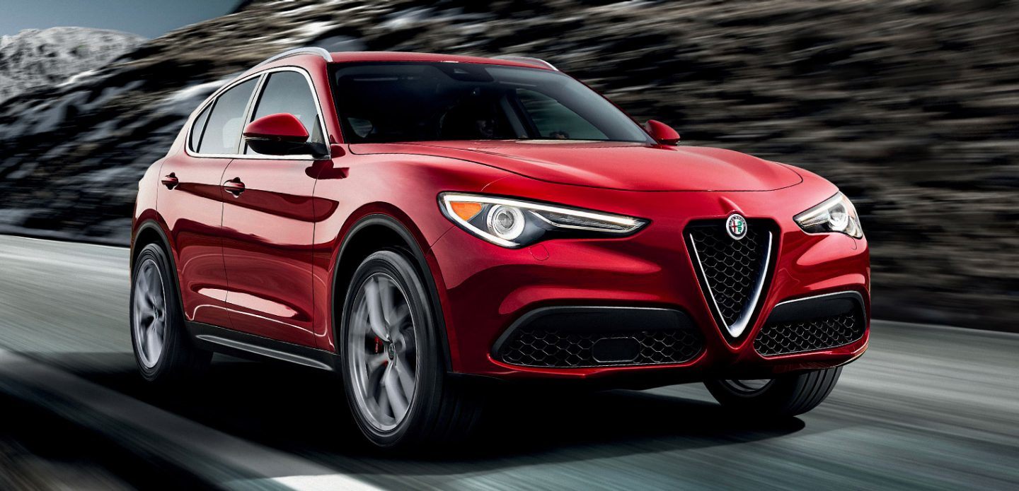 2019 Alfa Romeo Stelvio AWD Red Exterior Front View