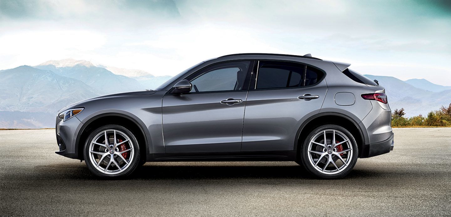 2019 Alfa Romeo Stelvio AWD Side Gray Exterior