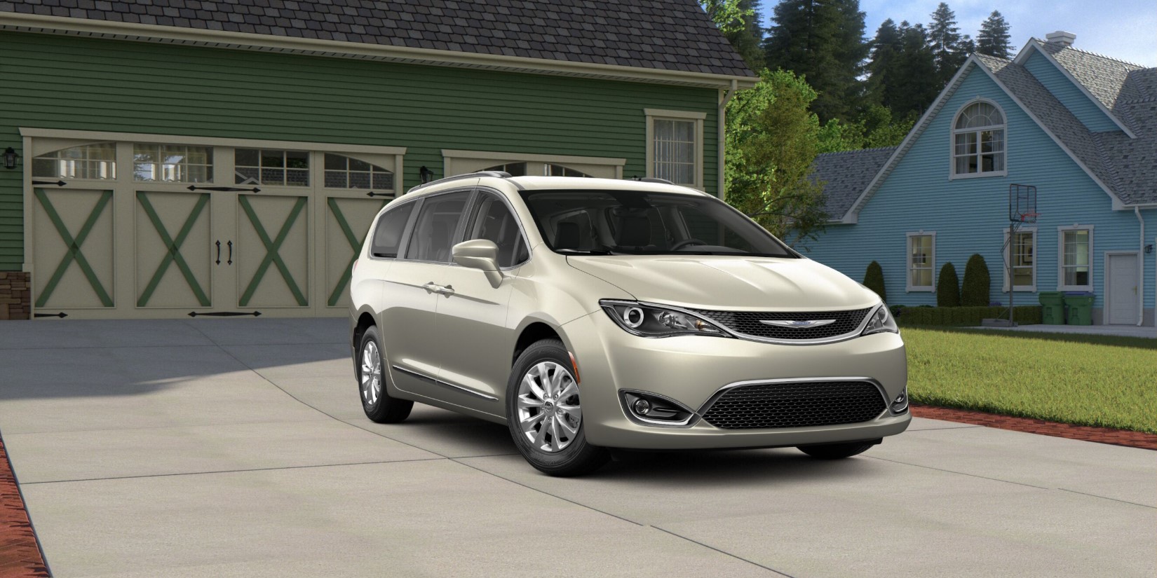 2019 Chrysler Pacifica Touring L White Pearl Exterior Front Picture