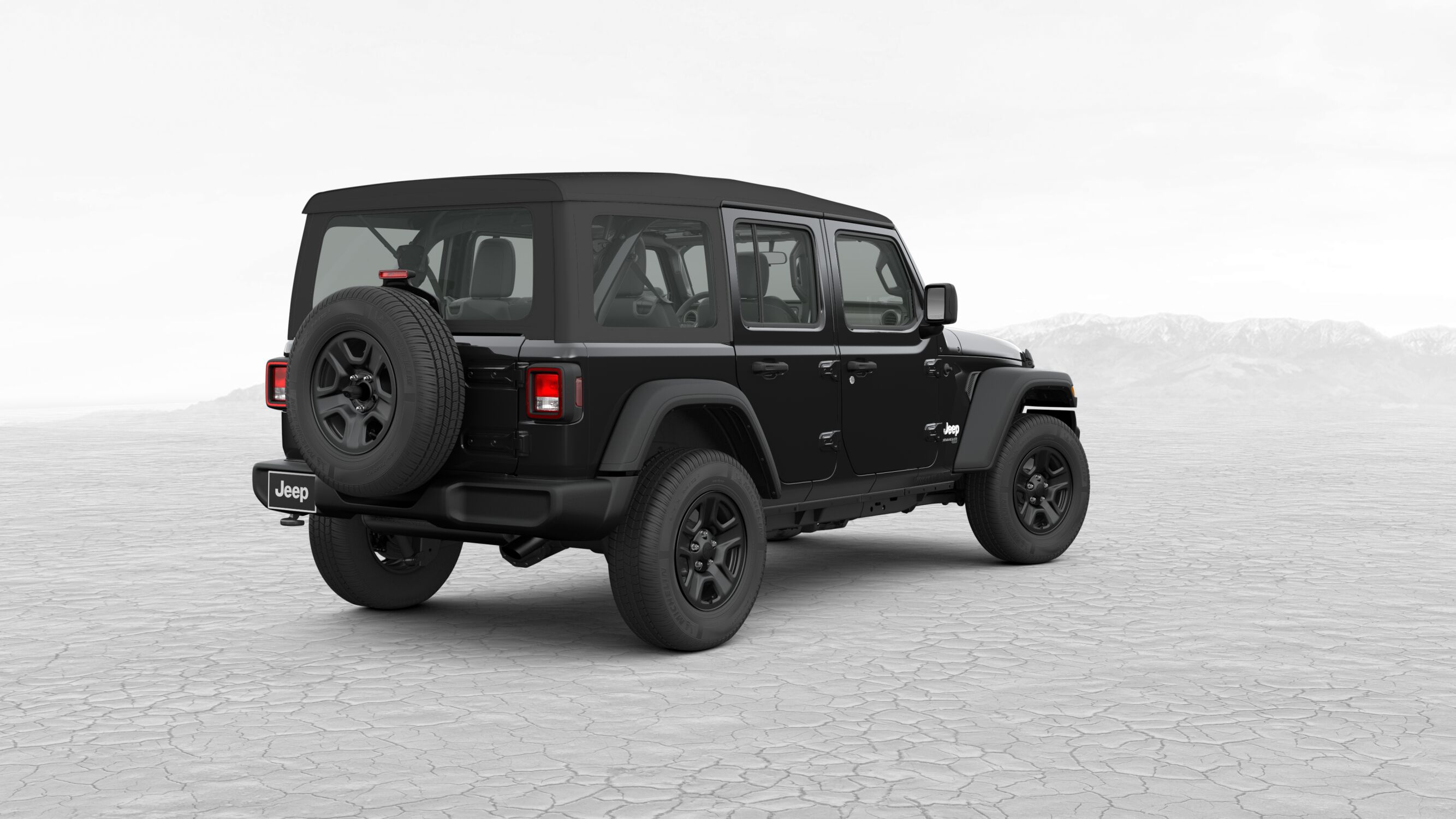 2019 Jeep Wrangler Unlimited Sport Black Exterior Rear View