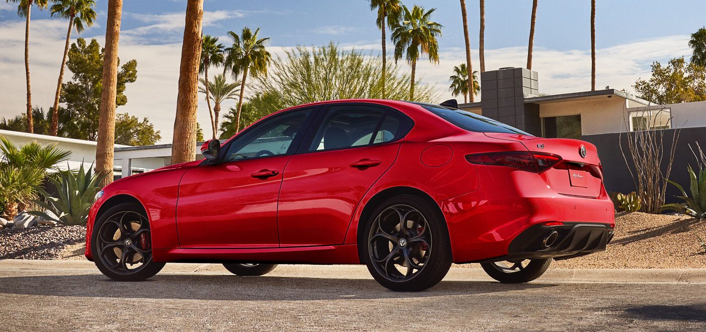 2020 Alfa Romeo Giulia Red Exterior Side View